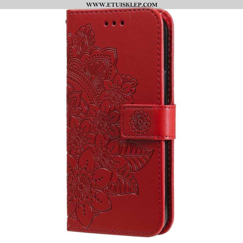 Etui Folio do Xiaomi Redmi Note 12 Pro Plus z Łańcuch Mandala Kwiatowa Na Pasku